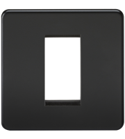 Knightsbridge Screwless 1G Modular Faceplate (Black)